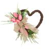 Guirnalda de Corazón de Durazno de Tulipanes Artificiales para Boda de Primavera y Verano Transfronteriza, Decoración Colgante de Corona Decorativa para Hogar, Vacaciones, Fiesta de Compromiso