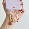Moda Nuevo Estilo Chino Hecho a Mano Tejido Colgante de Calabaza Accesorio Nicho Simple Perlas Perforadas Set de Cordón para Teléfono