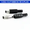 Plugue de Alimentação DC 5.5*2.1/2.5*10mm Rosca na Ponta Adaptador de Monitoramento DC Conector DC