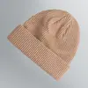 Gorro de Tricô Acrílico Logo Personalizado Exportação Gorro com Barra Outono e Inverno Gorro Quente Bordado Fabricante Atacado