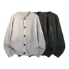 Suéter Simples da Moda Tricô Masculino Cardigã Jaqueta Cor Sólida Trendy Transfronteiriço 2025 Inverno Novo Top Masculino