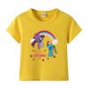 Camiseta de manga corta para niña, verano 2023, nueva camiseta de algodón para niña, camiseta fina de media manga para niña.