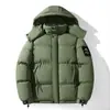 Nova jaqueta de algodão masculina de inverno, com capuz removível, moda casual, quente e versátil para atacado transfronteiriço