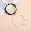 Nueva pulsera de pareja con carita sonriente atractiva con imán, un par de pulseras tejidas a mano para hombre y mujer, joyería al por mayor, exclusiva transfronteriza