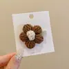 Pinza para el Cabello de Estilo Coreano de Alta Gama con Estampado de Leopardo Pinza Recta Pinza BB de Flor para Niña Pinza de Flequillo Exquisita y de Moda Pasador para el Cabello Infantil