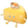 Almofada de Queijo de Animal Fofo Almofada de Assento de Escritório Almofada Gorda Suporte Lombar Travesseiro de Dormir para Estudante Boneca Decorativa para Sofá