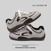 Nueva colección de otoño de zapatos para hombre: Zapatillas de entrenamiento alemanas de cuero transpirable, modernas y versátiles, zapatillas de suela plana estilo retro para uso casual