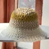 Nuevo Estilo Japonés Dulce Graduado Gradual Sombrero de Pescador de Paja Verano Protección Solar Mostrando Cara Pequeño Sombrero de Sol Sombrero de Cubo Sombrero de Paja de Moda