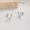 925 Prata Esterlina Love Moonstone Fio Orelha Prego Feminino Cor Mágica Moonstone Orelha Osso Unha Moda Ins Elegante Jóias de Orelha