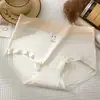 Pantalones Cortos Antibacterianos de Algodón Puro de Cintura Media, Sin Costuras de Seda Helada, Estilo Dulce de Niña, Bragas Sin Costuras con Cara Sonriente, Refrescantes y Cómodos