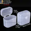 Caja de plástico para bastoncillos de algodón caja cosmética de PP rejilla simple doble caja de embalaje para bastoncillos de algodón de lápiz labial caja de almacenamiento para desmaquillante