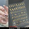 Pegatinas para Uñas Iridescentes con Patrón Irregular Dorado y Plateado Textura de Polvo de Espejo Mágico Pegatinas para Uñas Tridimensionales Holográficas de Estampado en Caliente Deslumbrante