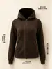 Nueva chaqueta corta de otoño para mujer, cárdigan casual versátil con capucha para figuras petite, sudadera adelgazante y versátil