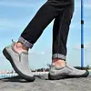 Zapatos Deportivos de Senderismo Bajos para Hombre, Mocasines sin Cordones, Zapatos Casuales de Cuero para Trabajo de Gran Tamaño Transfronterizos