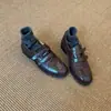 Mocasines de cuero versátiles de estilo británico con punta profunda para mujer, nueva colección otoño 2026, con cierre de velcro, diseño sin cordones y tacón medio, adecuados para ir al trabajo
