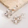 Pendientes Colgantes Irregulares con Tachuelas de Diamante Estilo Retro Ins Europeo y Americano He Ming Jewelry, Accesorio de Moda Versátil para el Día a Día