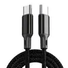 Cable de Datos Tipo-C Doble Conector Trenzado de Nylon Carga Rápida PD100W/60W Adecuado para Huawei Apple