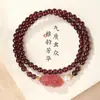 Pulsera apilable de doble círculo de granate natural para niñas, Pulsera Pixiu de cristal de fresa, Regalo de Año Nuevo para la mejor amiga, Pulsera de cuentas