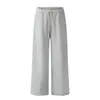 2025 Nuevos Pantalones Casuales de Pierna Ancha Recta, Color Sólido, Cordón, Estilo Perezoso Retro Americano Simple, Marca de Moda, Unisex Sueltos