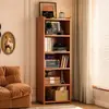 Estantería, estante de almacenamiento de pie, gabinete estrecho integrado para montaje en pared, estante de almacenamiento, estantería simple, estante de almacenamiento y exhibición para rincón del hogar