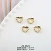 Marco Hueco de Cobre Puro Color Oro Conservante Corazón Octágono Rombus Adecuado para Marco de Diamante Swarovski Accesorios para Uñas