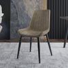 Silla de comedor para el hogar, nórdica, moderna, sencilla, ligera, de lujo, con respaldo suave, para escritorio y silla, de hierro, estilo celebridad de Internet, taburete informal de cuero para maquillaje