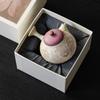 Tetera Cerámica Zorro de Nueve Colas Pintada a Mano Tetera Japonesa con Asa Lateral Juego de Té Kung Fu Tetera Portátil Olla Individual con Agujero para Bola de Infusor