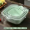 Cesta Drenante de Camada Dupla para Lavar Legumes, Cesta de Lavar Legumes para Cozinha, Cesta Filtro de Água para Frutas e Legumes Doméstica, Capacidade Extra Grande, Transparente