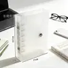 A7M5 Sobre Transparente con Botón de Presión Cubierta de Hojas Sueltas Cuaderno Portatarjetas Frosted de PP Recambio Carpeta de 20 Anillas Cuaderno de Almacenamiento