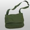 Bolsa de ombro pequena para transporte de itens de trabalho de campo Bolsa de ombro de lona verde antiga Bolsa de ombro de bombeiro