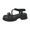 Sandalias de Moda Estilo Hada para Mujer, Verano Versátil Plano Nuevo Modelo 2025, Perfectas con Vestidos, Zapatos Romanos Super Populares con Suelas Gruesas