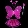 Alas de mariposa luminosas directas de fábrica, alas de ángel dobles, tres y cuatro piezas, 61 alas de mariposa de alto rendimiento para niños