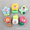 Girasol Cactus Girasol Maceta Accesorios de Resina Pegamento de Crema Material DIY para Teléfono Móvil Accesorios para el Cabello para Niños
