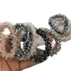 Diadema de Cristal de Colores Brillantes y Lujosos con Cuentas, Cuerda de Goma para Cola de Caballo de Moda