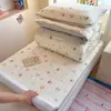Cubrecama Acolchado de Algodón Puro de Clase Especial, Juego de Tres Piezas para Uso en Dormitorio Estudiantil, Sábana Antideslizante y Colchón 100% Algodón Puro
