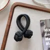 Coleta Alta Botón Goma para el Cabello Negra Engrosada Banda Elástica Goma para el Cabello para Niñas Alta Otoño Alta Elasticidad Duradero Anillo para el Cabello