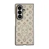 Funda Protectora Plegable de Oso Violento de Dibujos Animados de Gama Alta para Teléfono Móvil Samsung Zfold3 Zfold6 Modelo de Negocios a la Moda
