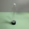 Frasco de Plástico Transparente Pet Redondo Personalizado de 45ml Tubo de Ensaio com Tampa Sensível à Pressão Frasco Sub-Frasco para Lanches Tubo para Sal de Banho