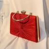 Fábrica direta europeia e americana retrô novo saco de jantar das mulheres mão-tecido banquete bolsa de metal slung saco quadrado pequeno