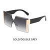 Gafas de sol Glazy nuevas de metal sin montura con adornos, moda cuadrangular de sombra degradada, gafas de sol para fotos callejeras, fábrica mayorista