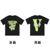 [Transfronterizo 220g] Marca Trendy Americana Vlone Jerry Big V Camiseta Casual Calle Alta Calle Street Pareja Manga Corta Vtg