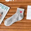 Calcetines de Oso Polar para Hombre, Nueva Colección Primavera/Verano, Calcetines Cortos Bordados de Dibujos Animados Shawn Yue, Calcetines Tobilleros de Algodón Negros y Blancos Deportivos de Moda Coreana