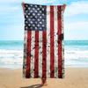Temu Exclusivo Transfronterizo Microfibra Cuadrado Toalla de Playa Chal Toalla Material Cuadrado Serie del Día de la Independencia de América