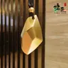 Ouro de Areia Vietnamita Pedra dos Desejos Amor Couple Pingente Tendência Latão Banhado a Ouro Acessório Masculino e Feminino Popular em Transmissões ao Vivo