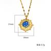 Explosões transfronteiriças Europeu e Americano ins Estilo Retro Simples All-match Pingente Irregular Star Moon Titanium Steel 18K Gold Colar para Mulheres