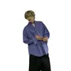 Camisas de Manga Larga Bordadas a Cuadros Azules Estilo Retro Americano para Hombres y Mujeres, Holgadas y Casuales, Camisas y Chaquetas Versátiles, Modernas