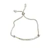Liquidación de StockPulsera Sencilla de Aleación con Pedrería para Mujer, Versátil y Ajustable, Estilo Coreano Tendencia Ins