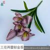 Tulipa Florida de Três Flores e Duas Hastes Tulipa Florindo com Cinco Flores Decoração para Sala de Estar de Casa Flor Artificial Flor para Arranjo de Casamento Flor de Seda