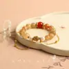 Popular Pulseira de Lótus, Lótus Auspicioso e Lótus dos Desejos, Pulseira de Novo Estilo para Amigos, Presente para Exame de Admissão à Faculdade