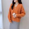 Xiaoxiang estilo curto tricotado cardigan jaqueta top feminino 2022 primavera e outono nova cor sólida v-neck suéter solto desgaste exterior